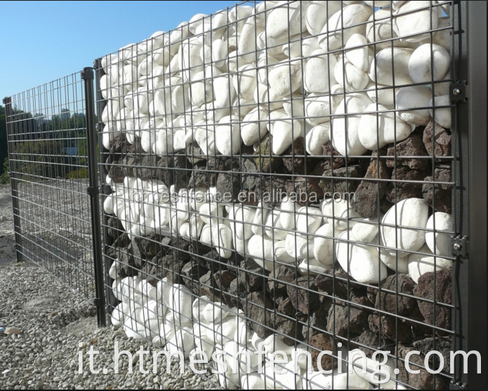 Parete decorativa saldata con rivestimento saldato in polvere, parete di sostegno al saldatura di gabion, gabbie saldate di gabion